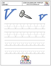 y harfi çizgi çalışması